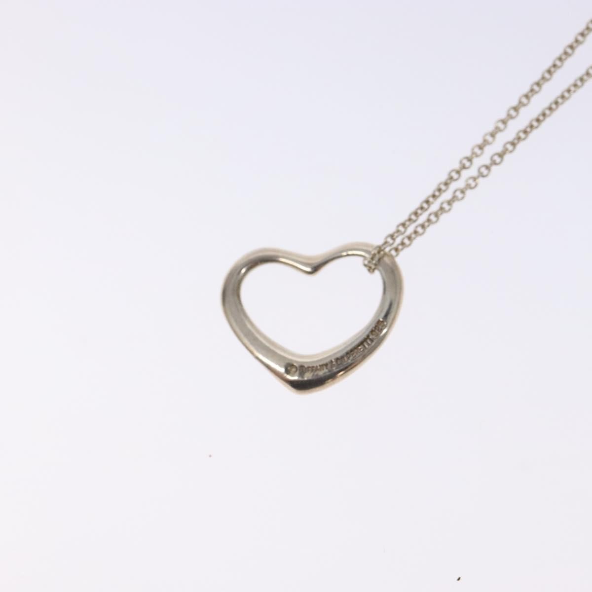 Tiffany & Co. Elsa Peretti Open Heart Pendant Necklace Sterling Silver, SILVER, SILVER, Necklace