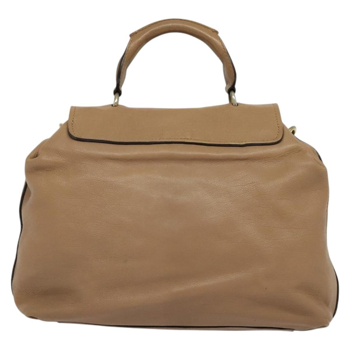 Chloe Elsie Convertible Satchel Leather, BEIGE, LEATHER, Handbag