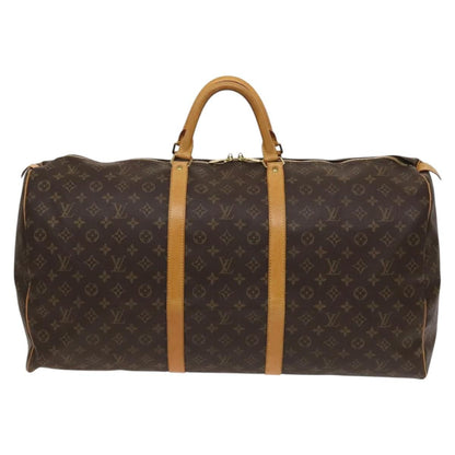 Louis Vuitton Keepall Bag Monogram Canvas, BROWN, CANVAS, Travel bag