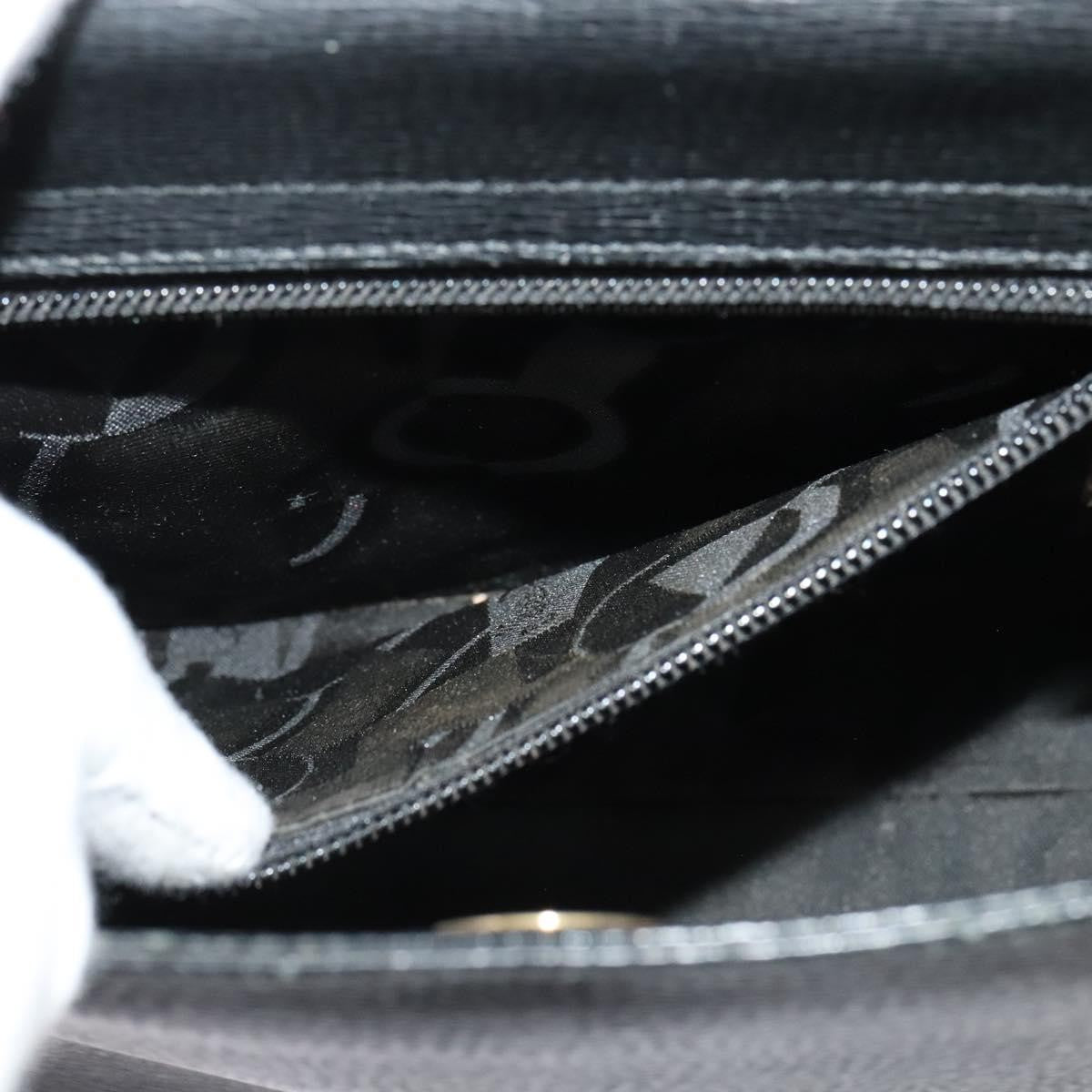 Salvatore Ferragamo Vintage Handbag Leather, BLACK, LEATHER, Handbag