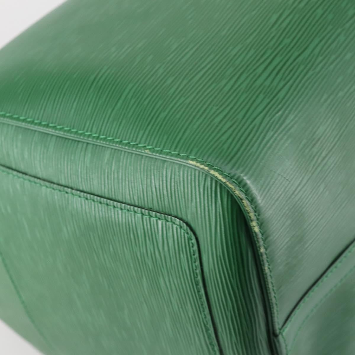 Louis Vuitton Keepall Bag Epi Leather, GREEN, LEATHER, Travel bag