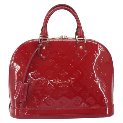 Louis Vuitton Alma Handbag Monogram Vernis, RED, PATENT_LEATHER, Handbag