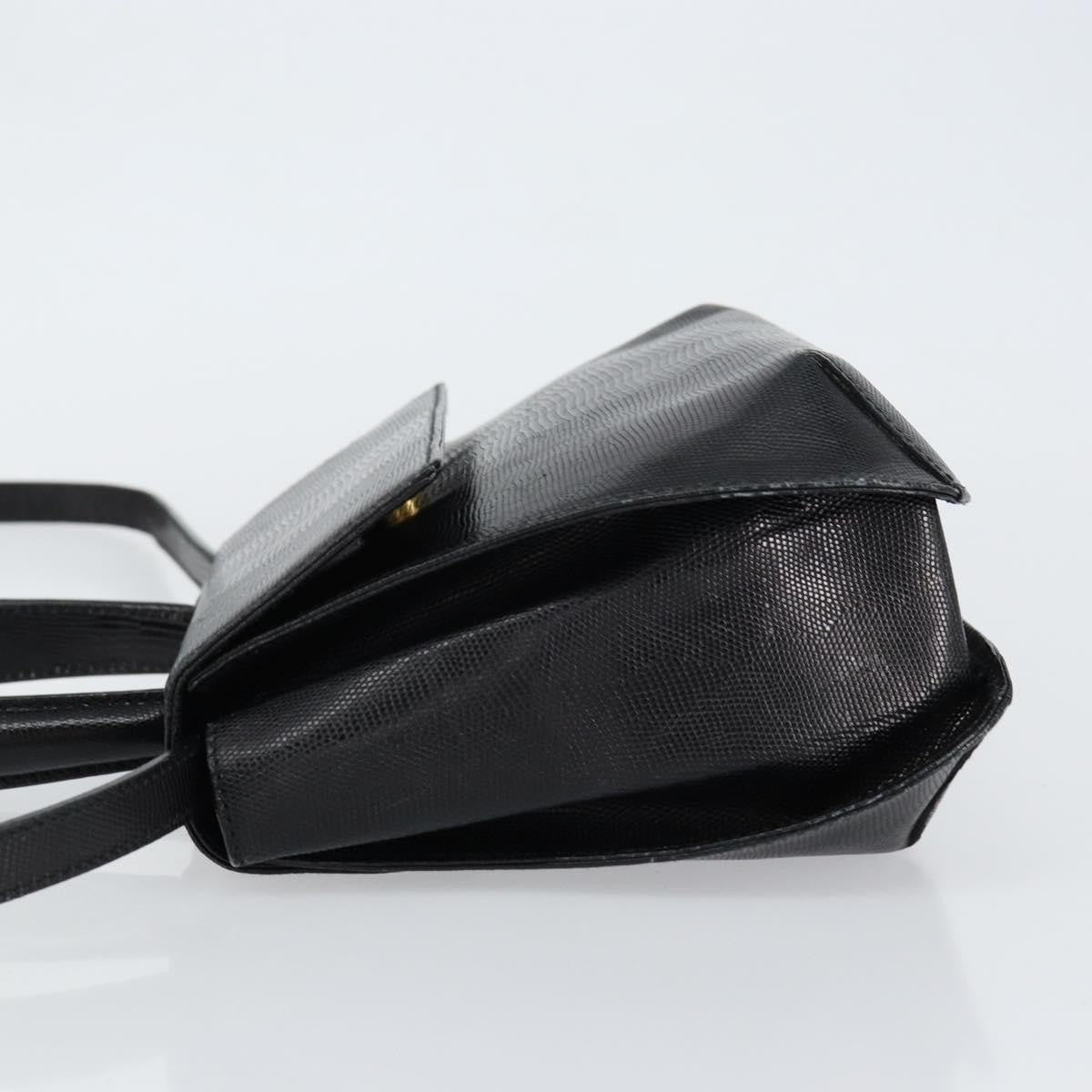 Salvatore Ferragamo Vintage Handbag Leather, BLACK, LEATHER, Handbag