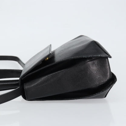 Salvatore Ferragamo Vintage Handbag Leather, BLACK, LEATHER, Handbag