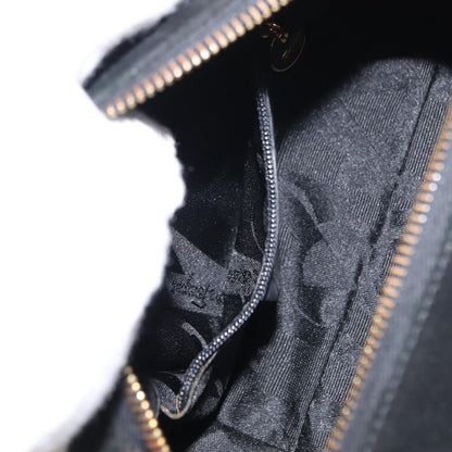 Salvatore Ferragamo Gancini mini handbag Canvas, BLACK, SUEDE, Handbag