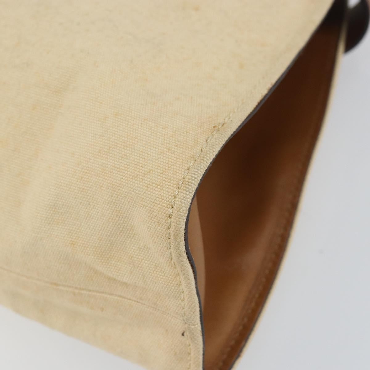 Gucci Vintage Bamboo Handle Bag Canvas, BEIGE, CANVAS, Tote bag