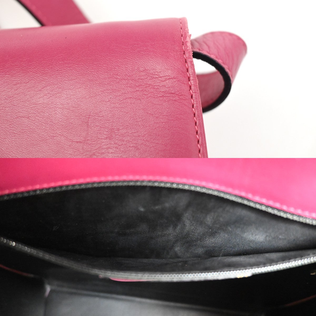 Salvatore Ferragamo Vintage Shoulder Bag Leather, PINK, LEATHER, Shoulder bag