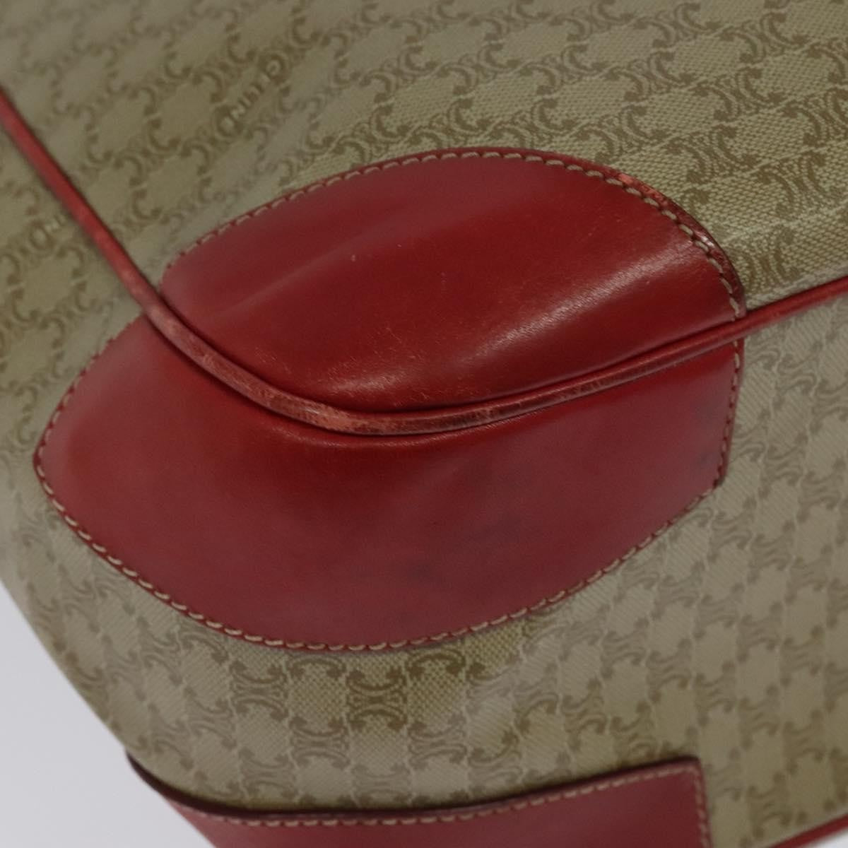 Celine Vintage Macadam Tote bag Canvas and Leather, BEIGE, CANVAS, Tote bag