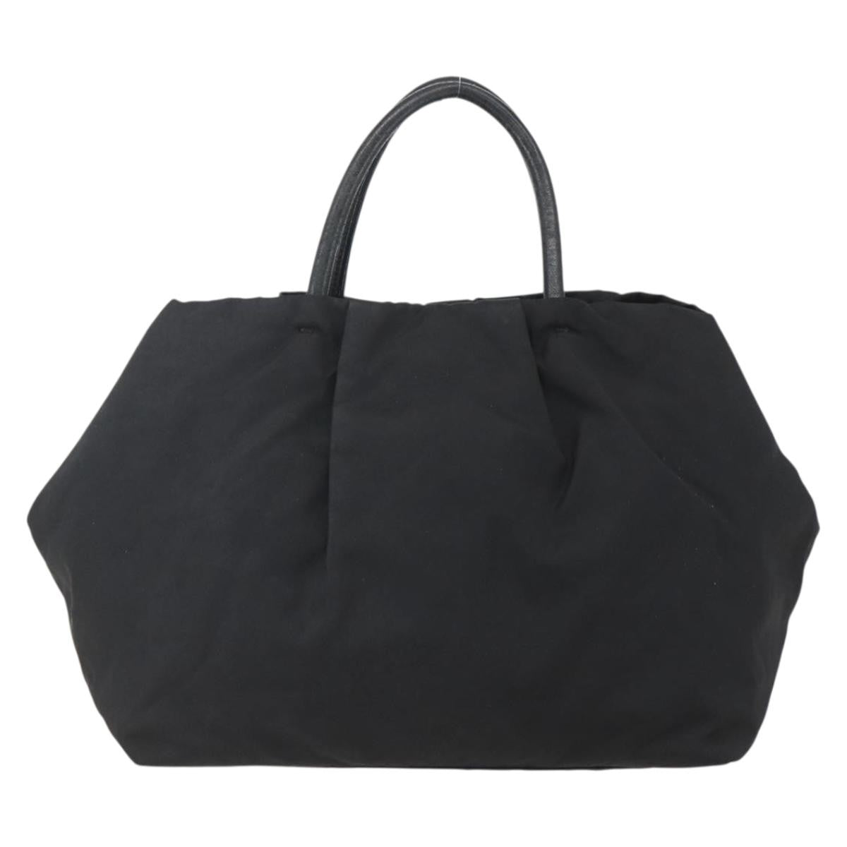 Prada Bow Tote Tessuto with Leather, BLACK, NYLON, Handbag