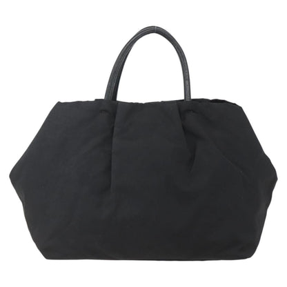 Prada Bow Tote Tessuto with Leather, BLACK, NYLON, Handbag