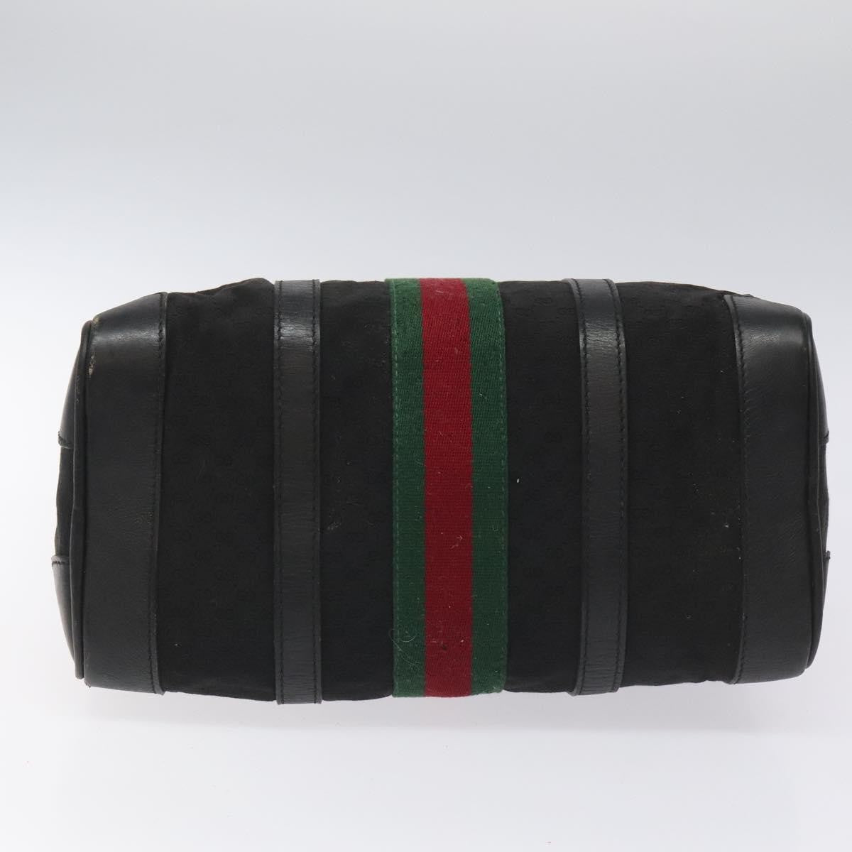 Gucci Vintage Web Boston Bag GG Canvas, BLACK, CANVAS, Handbag