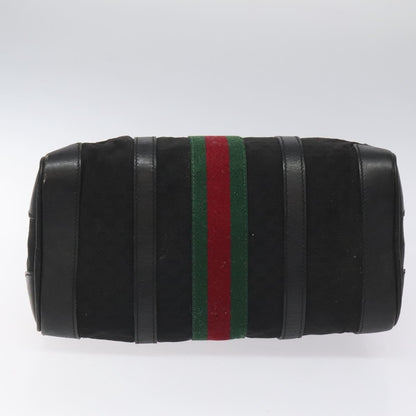 Gucci Vintage Web Boston Bag GG Canvas, BLACK, CANVAS, Handbag