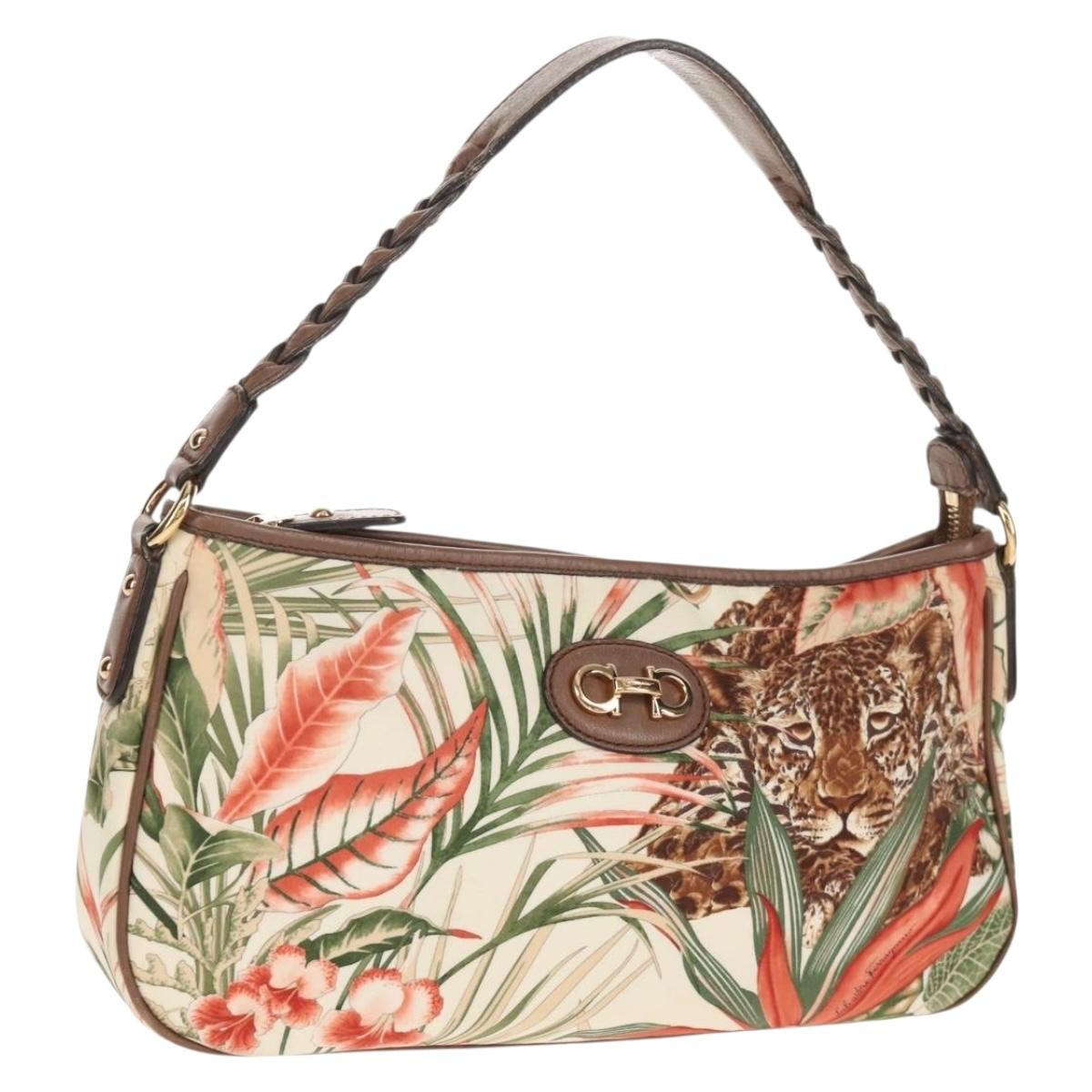 Salvatore Ferragamo Gancini Shoulder Bag Nylon, MULTICOLOUR, NYLON, Shoulder bag