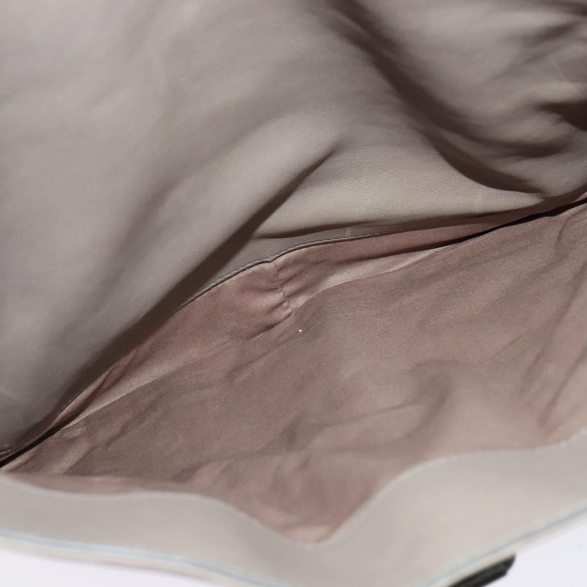 Bottega Veneta Vintage Flap Shoulder Bag Intrecciato leather, GRAY, LEATHER, Shoulder bag