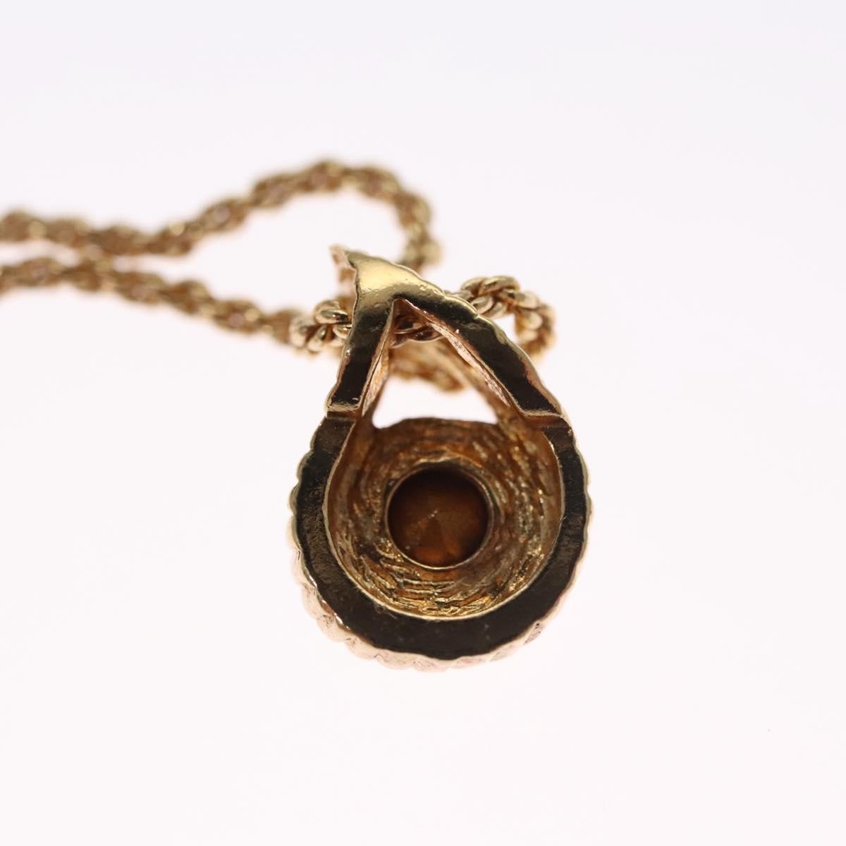 Christian Dior CD Pendant Necklace Metal, GOLD, METAL, Necklace