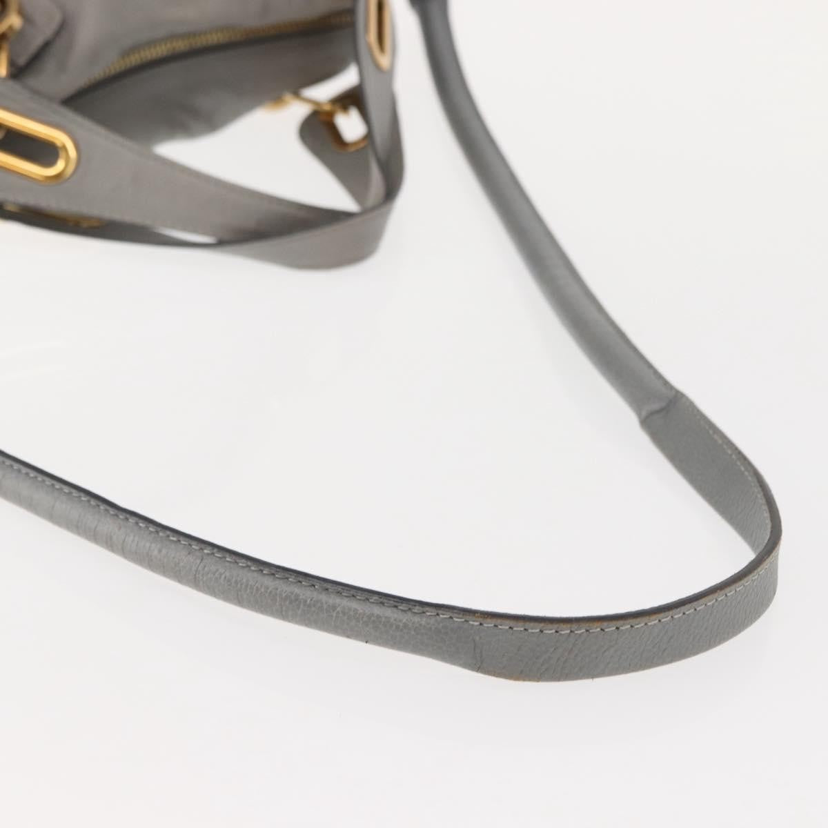 Chloe Paraty Top Handle Bag Leather, GRAY, LEATHER, Handbag