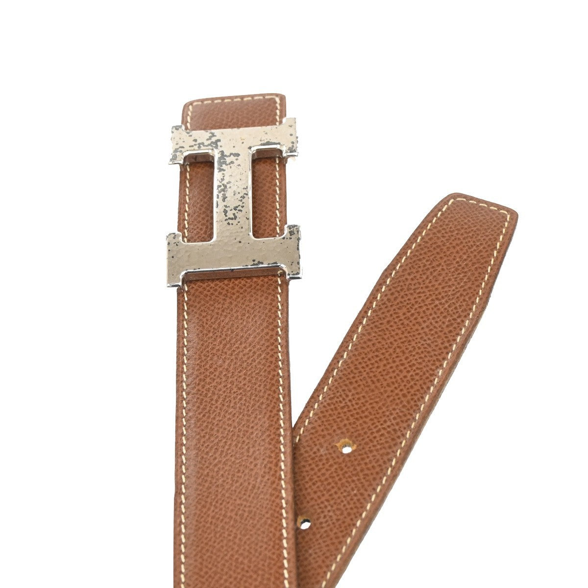 Hermes Constance Reversible Belt Leather, BLACK, LEATHER, Belts