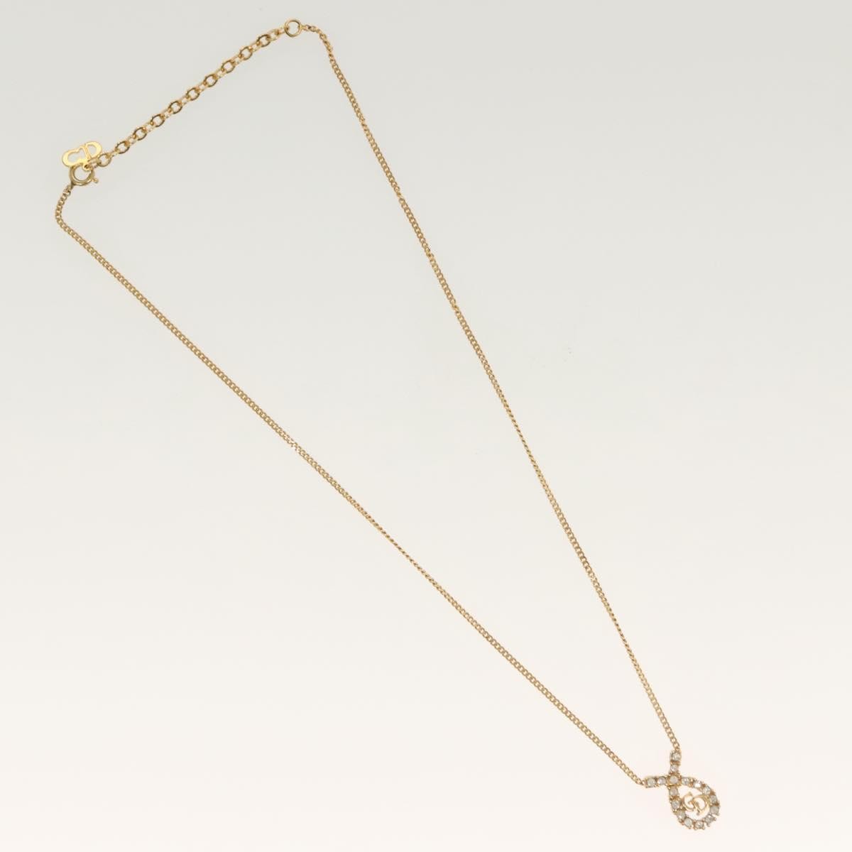 Christian Dior CD Pendant Necklace Gold-plated, GOLD, METAL, Necklace