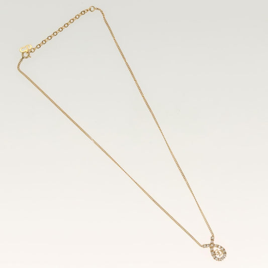 Christian Dior CD Pendant Necklace Gold-plated, GOLD, METAL, Necklace