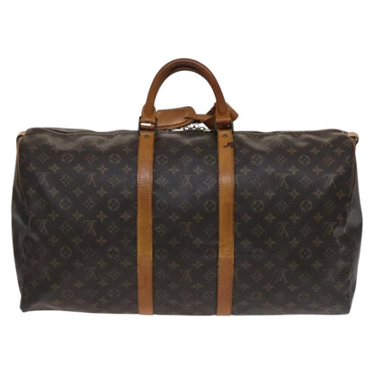 Louis Vuitton Keepall Bag Monogram Canvas, BROWN, CANVAS, Travel bag