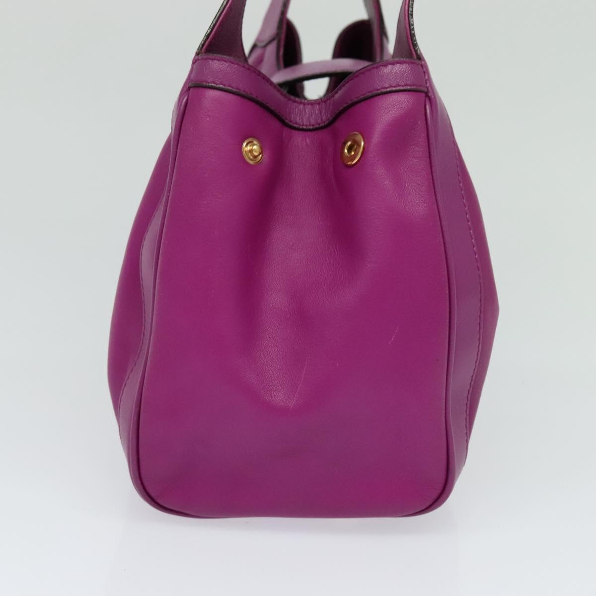 Salvatore Ferragamo Gancini Shoulder Bag Leather, PURPLE, LEATHER, Shoulder bag