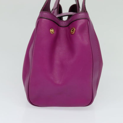 Salvatore Ferragamo Gancini Shoulder Bag Leather, PURPLE, LEATHER, Shoulder bag
