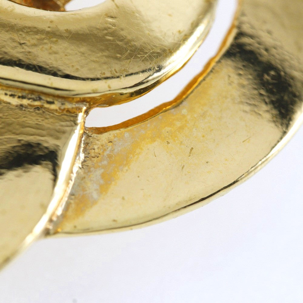 Chanel Vintage CC Heart Brooch Metal, GOLD, GOLD_PLATED, Brooch