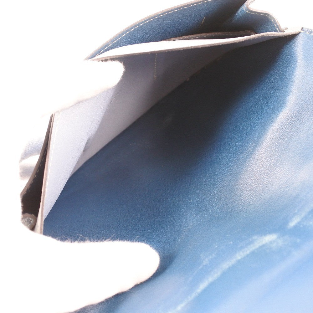 Hermes Dogon Coin Purse Leather, BLUE, LEATHER, Wallets