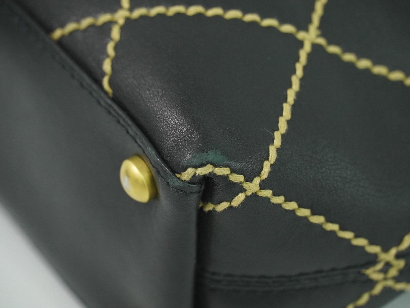 Chanel Surpique Tote Quilted Leather, BLACK, LEATHER, Handbag