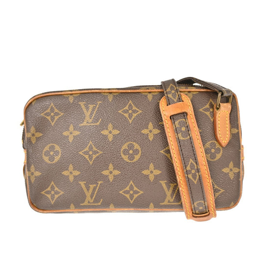 Louis Vuitton Pochette Marly Bandouliere Bag Monogram Canvas, BROWN, CANVAS, Shoulder bag
