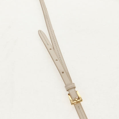 Prada Triangle Double Zip Pouch Bag with Chain Patent leather, BEIGE, PATENT_LEATHER, Clutche & pouche