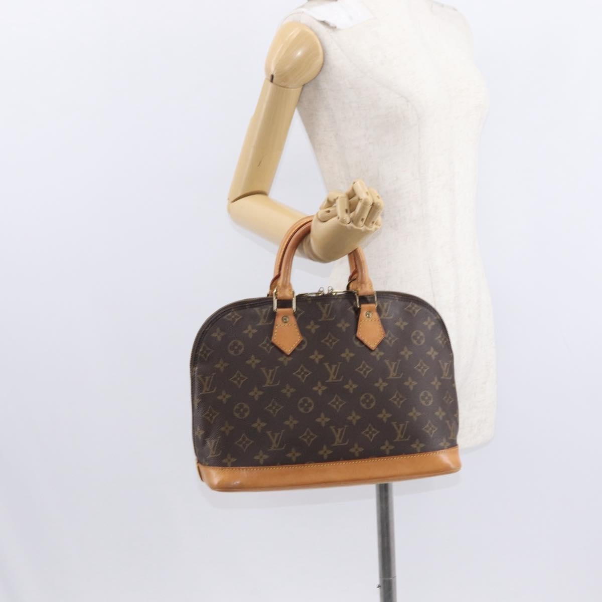 Louis Vuitton Alma Handbag Monogram Canvas, BROWN, CANVAS, Handbag