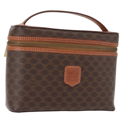 Celine Macadam Vanity Bag Canvas, BROWN, CANVAS, Handbag