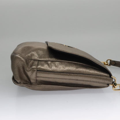 Loewe Anagram handbag Leather, METALLIC, LEATHER, Handbag