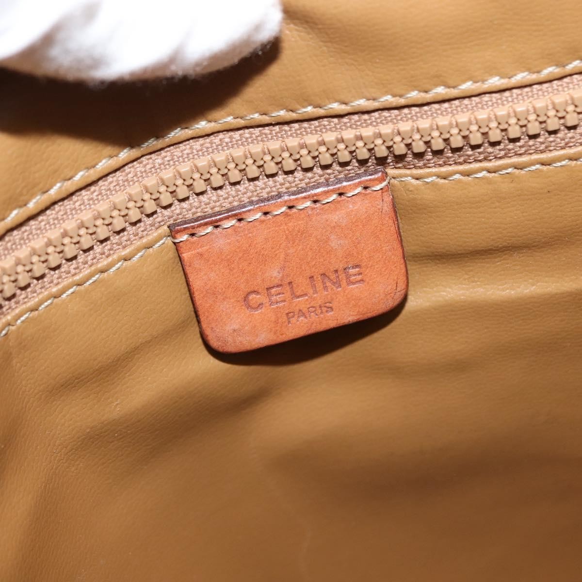 Celine Macadam Pochette Canvas and Leather, BROWN, CANVAS, Clutche & pouche