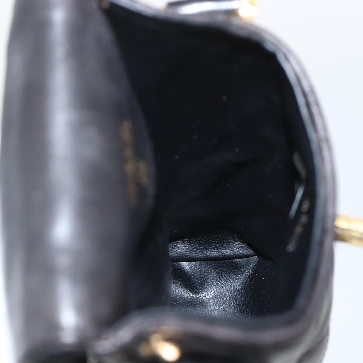 Chanel CC Flap Phone Holder Crossbody Bag Quilted Lambskin, BLACK, LEATHER, Shoulder bag