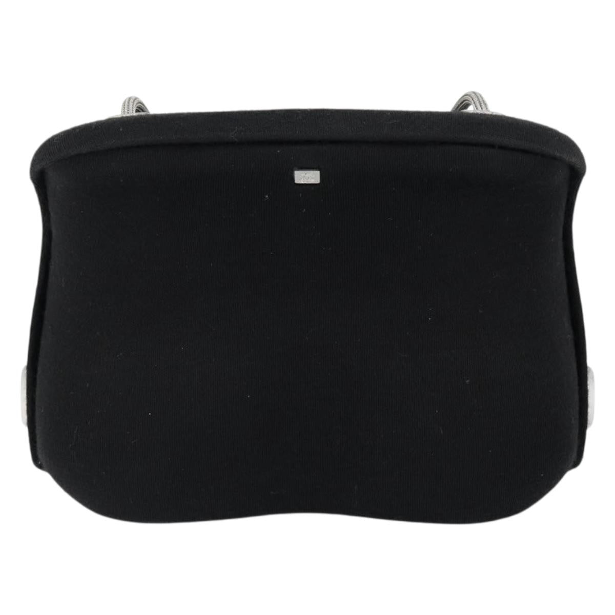 Chanel Millennium Shoulder Bag Jersey, BLACK, COTTON, Shoulder bag