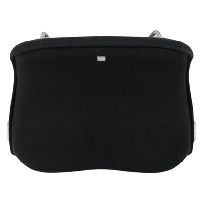 Chanel Millennium Shoulder Bag Jersey, BLACK, COTTON, Shoulder bag