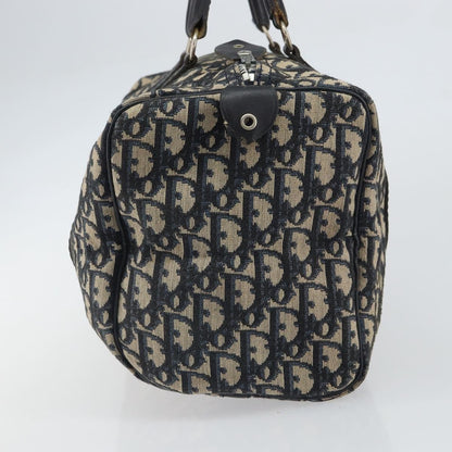Christian Dior Vintage Trotter Boston Bag Diorissimo Canvas, NAVY, CANVAS, Handbag