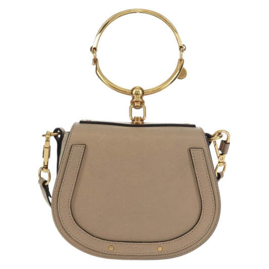 Chloe Nile Crossbody Bag Leather, BEIGE, LEATHER, Shoulder bag