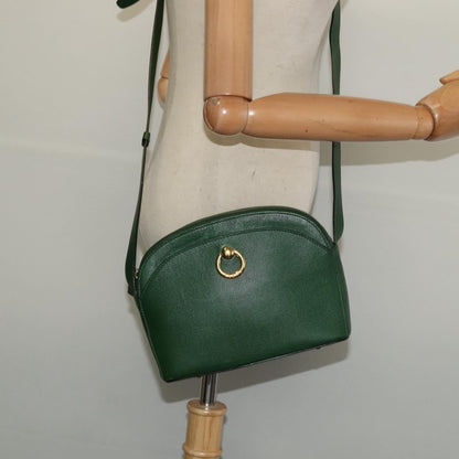 Celine Shoulder Bag Leather, GREEN, LEATHER, Shoulder bag