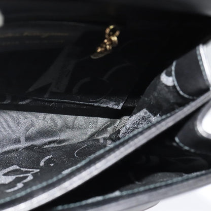 Salvatore Ferragamo Vintage Handbag Leather, BLACK, LEATHER, Handbag