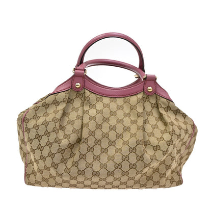 Gucci Sukey Tote GG Canvas, BEIGE, CANVAS, Handbag
