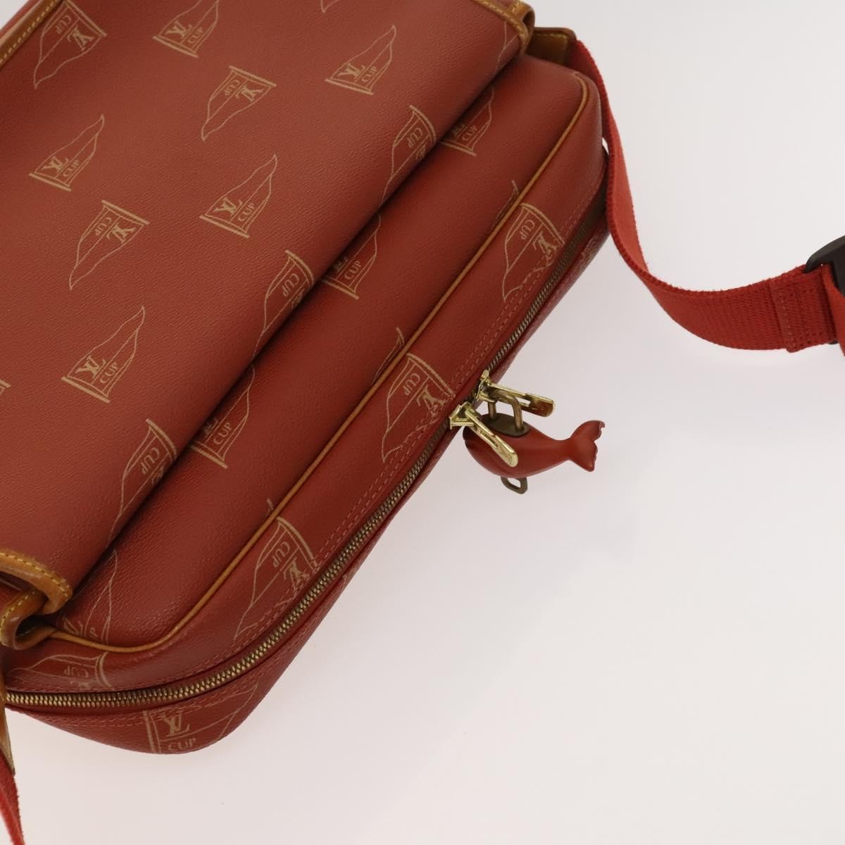 Louis Vuitton Cup Calvi Messenger Bag Coated Canvas, RED, CANVAS, Crossbody bag