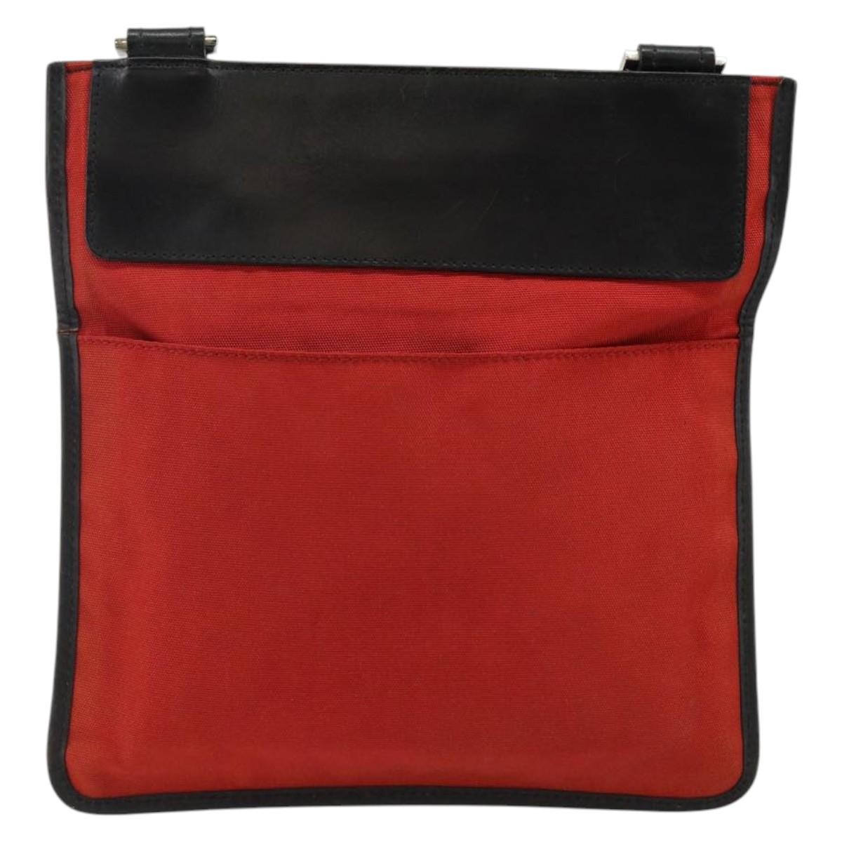 Gucci Front Pocket Messenger Nylon, Red, Nylon, Shoulder Bag