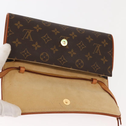 Louis Vuitton Twin Handbag Monogram Canvas, BROWN, CANVAS, Clutche & pouche