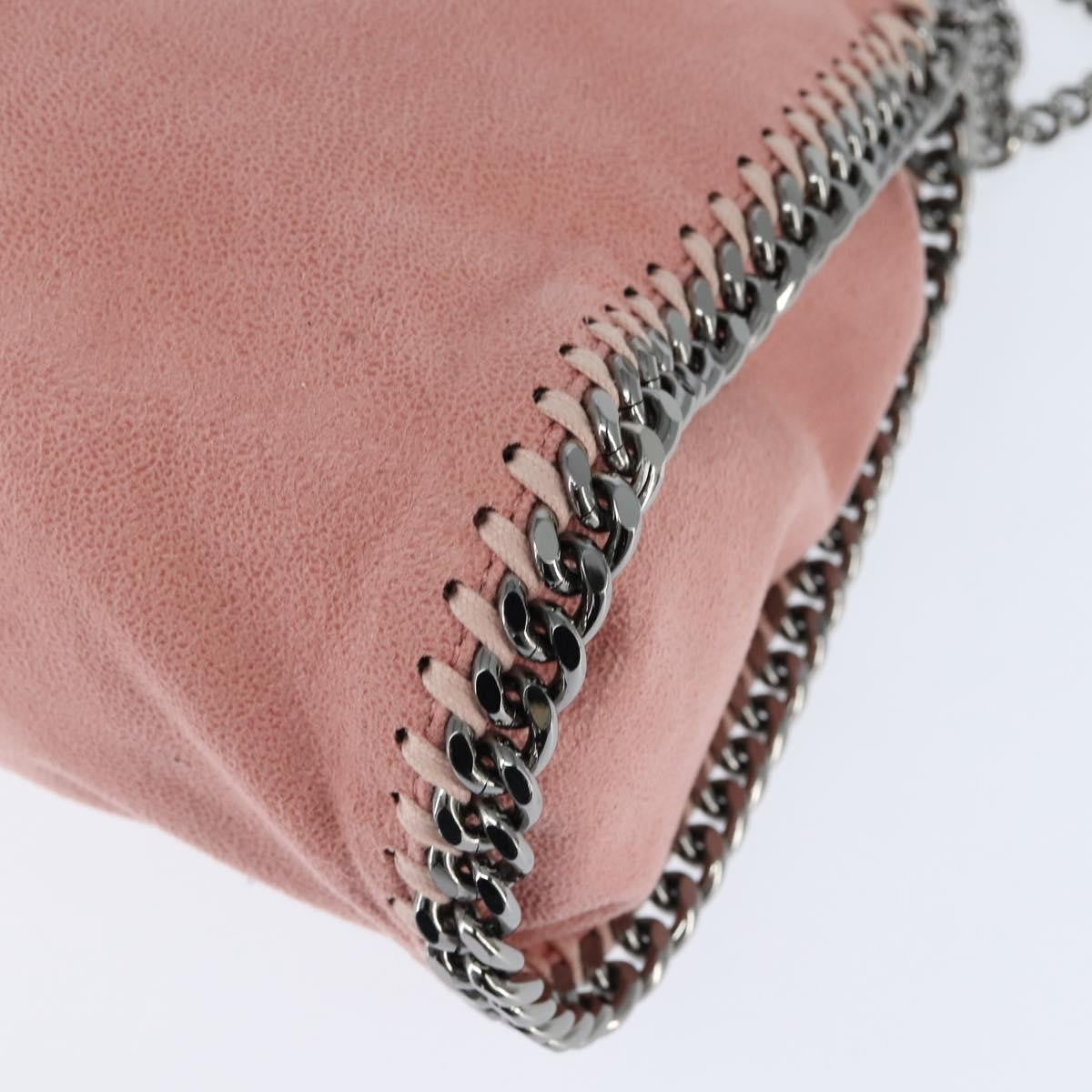 Stella McCartney Falabella Fold Over Crossbody Bag Shaggy Deer, PINK, POLYESTER, Shoulder bag