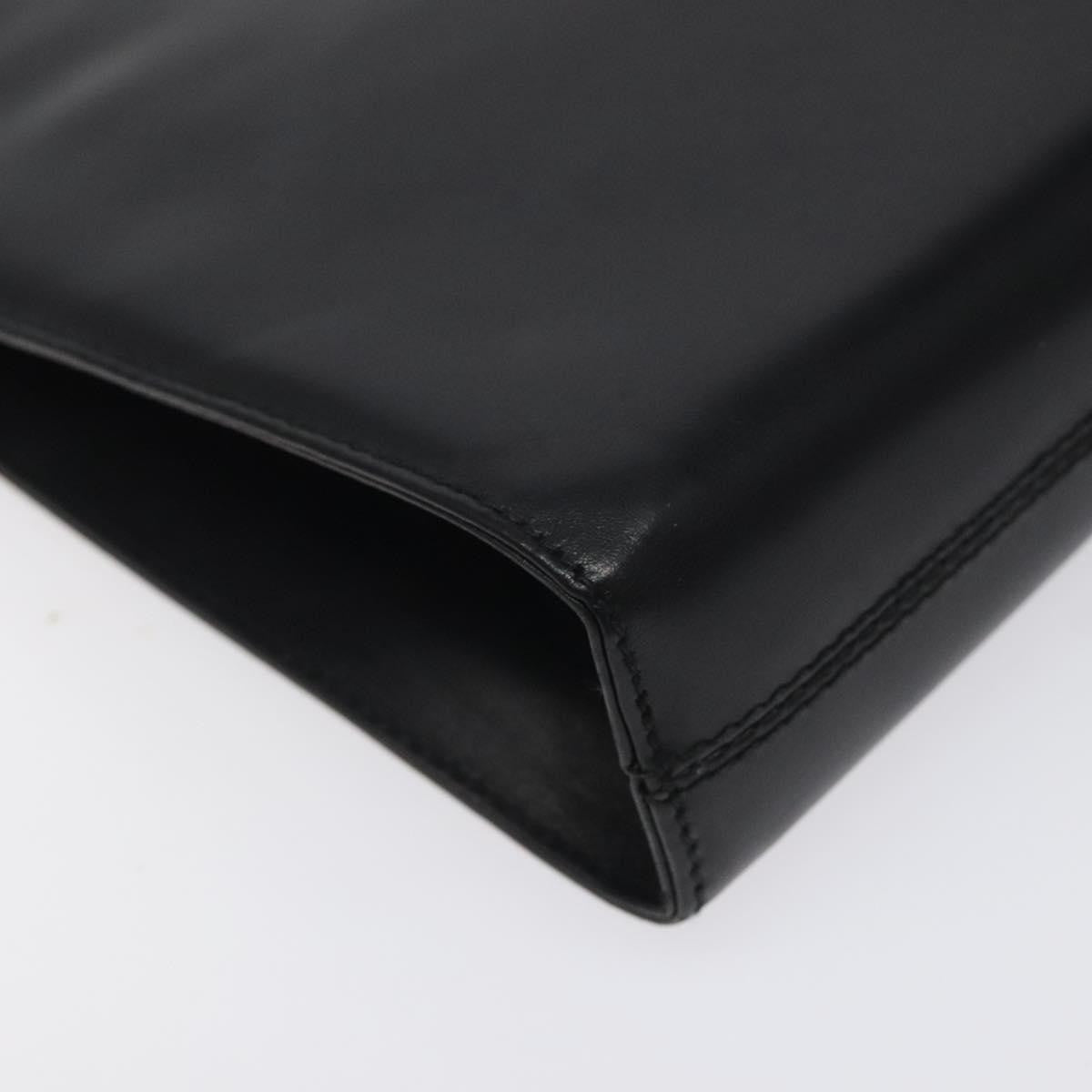 Salvatore Ferragamo Vintage Gancini Chain Shoulder Bag Leather, BLACK, LEATHER, Shoulder bag