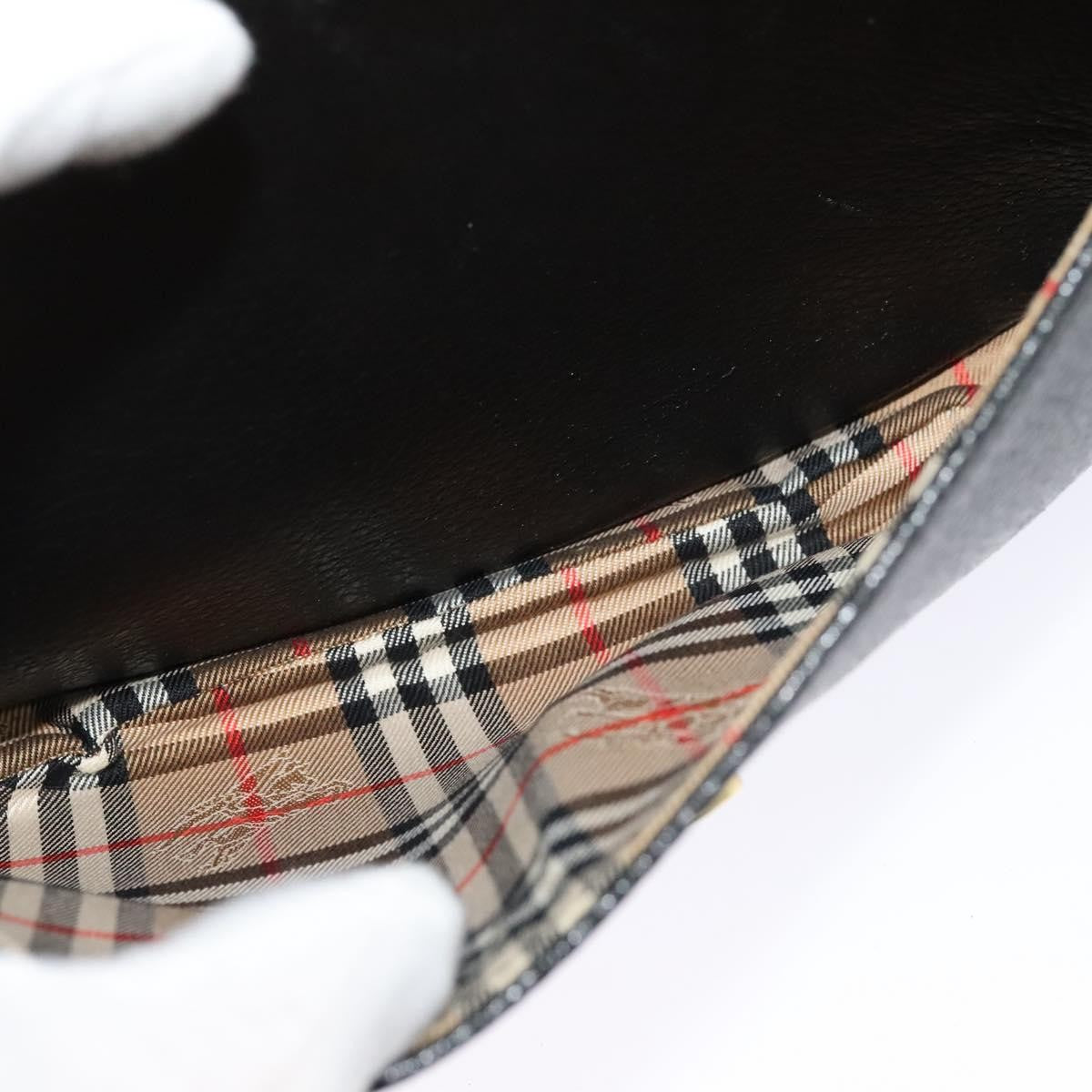 Burberry Flap Shoulder Bag Leather, BLACK, LEATHER, Shoulder bag