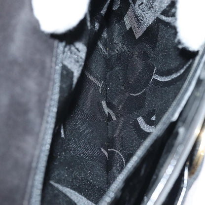 Salvatore Ferragamo Vala Shoulder Bag Patent Leather, BLACK, PATENT_LEATHER, Shoulder bag